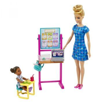 Barbie® Teacher Doll (Blonde),Toddler Doll (Brunette)