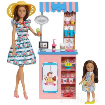 Barbie & Chelsea Ice Cream Shop Playset