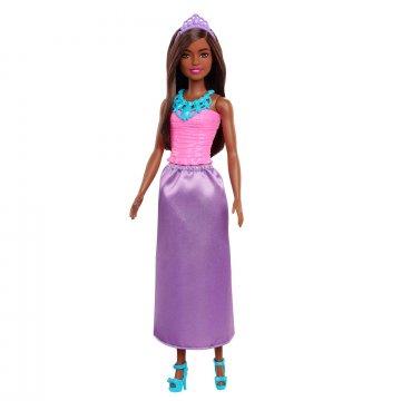 Barbie Dreamtopia Royal Doll, Brunette With Purple Skirt, Shoes And Hair Accessory