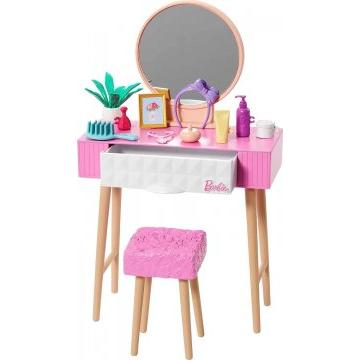 Barbie Furniture And Accessory Pack, Kids Toys, Vanity theme