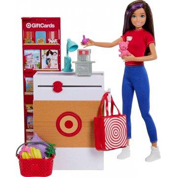 Skipper Doll and Target First Jobs Set with Checkout Stand Featuring Working Conveyor Belt and 9 Additional Accessories