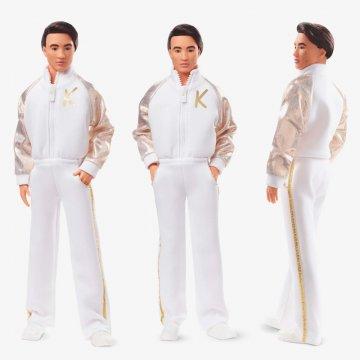 Barbie the Movie Collectible Ken Doll In White And Gold Tracksuit