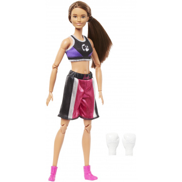 Barbie Made to Move Doll with 22 Flexible Joints & Curly Brunette Ponytail  Wearing Athleisure-wear 
