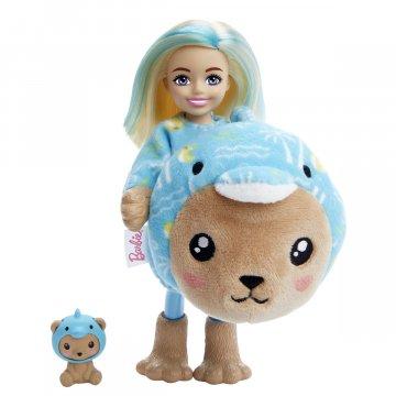 Barbie Cutie Reveal Chelsea Doll & Accessories, Animal Plush Costume & 6 Surprises Including Color Change, Teddy Bear as Dolphin