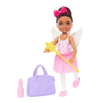 Barbie Chelsea Ballerina Doll & Accessories Set, Career-Themed Brunette Small Doll