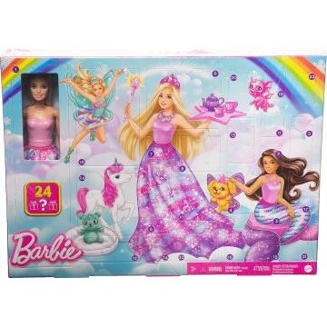 Barbie Dreamtopia Advent Calendar With Doll And 24 Surprises Like Pets, Clothes And Accessories