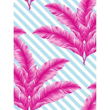 'BarbieStyle™ Isla Palm' Wallpaper - 219 Barbie™ Pink & Baby Blue