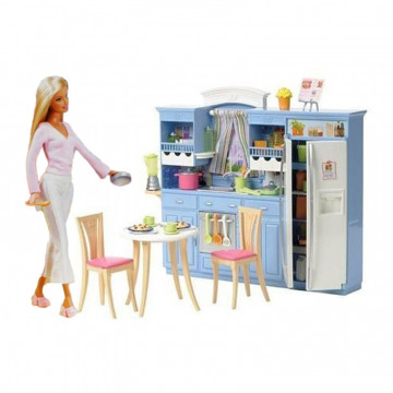 Barbie Play All Day Kitchen/Doll #1