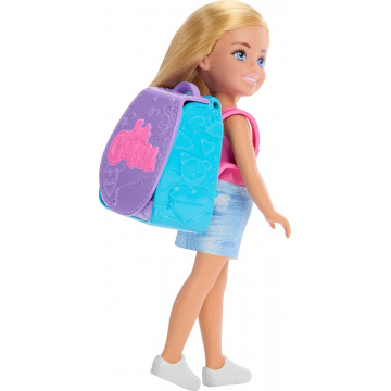 Barbie Family & Friends Cupcake Baking Backpack Blonde Chelsea Doll, Wearable Backpack with Baking Play Pieces