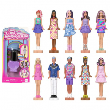 Barbie Mini Barbieland Fashionistas Dolls, 1.5-Inch Dolls in “Nail Polish” Container, Surprise Reveal