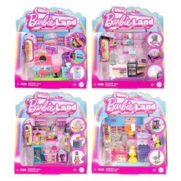 Barbie Mini Barbie Land Doll House Playsets With 1.5-Inch Doll, Furniture & Accessories Asst