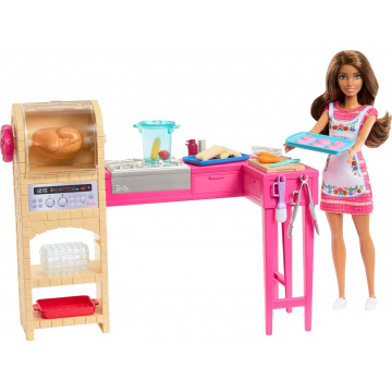 Barbie and Teresa Recipe for Friendship Teresa Fashion Doll & Kitchen Playset with 20+ Accessories Including Color-Change Cookies