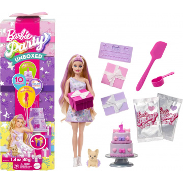 Barbie Party Unboxed doll with French Bulldog