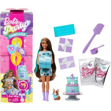 Barbie Party Unboxed doll with Corgi