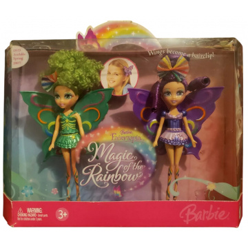 Fairytopia Magic of the Rainbow Hairclip Fairies Green & Purple