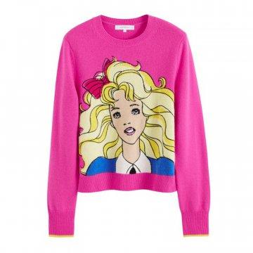 Pink Wool-Cashmere Margot Sweater