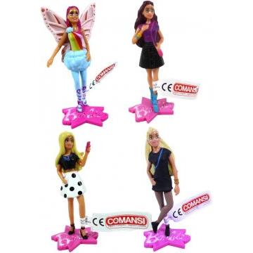 Set of four Barbie figures