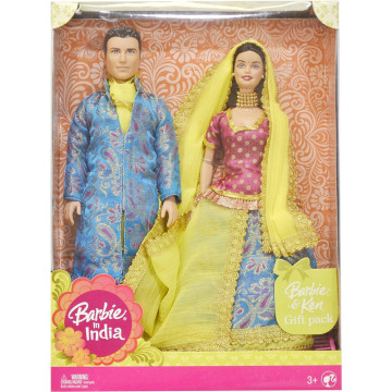 Barbie and Ken in India Gift Set Limited Edition Blue & Green Dolls