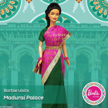 Barbie Visits Thirumallai Nayakkar Mahal in Madurai