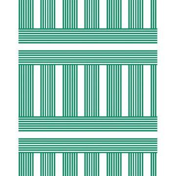 'Roman Holiday Grid' Wallpaper by Barbie™ - Green
