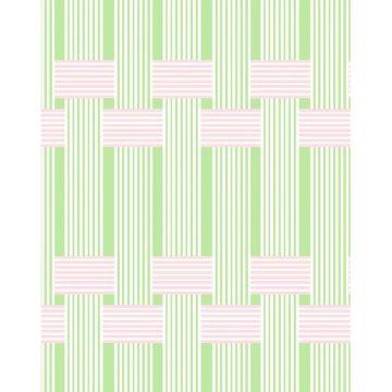 'Roman Holiday Woven' Wallpaper By Barbie™ - Lime