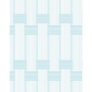 'Roman Holiday Woven' Wallpaper By Barbie™ - Pale Blue