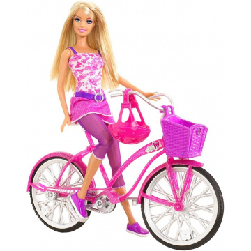 Barbie Glam Bike! Barbie Doll with Glam Bike