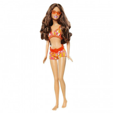 Barbie Beach Teresa Doll - Orange Swimsuit