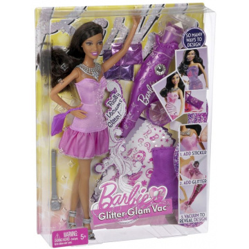 Barbie Glitter Glam Vacuum Doll Set (AA)