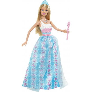 Barbie doll 'Princesses party', with blue dress