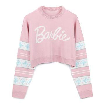 Barbie x Vanilla Underground Womens Cropped Christmas Jumper