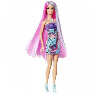 Barbie Long Hair Doll (Pink Hair)