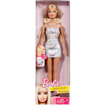 October Opal Birthstone Barbie Doll (Kroger) v