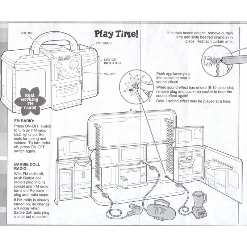 Rock 'n Roll Radio House Radio Playset - 26913 Barbiepedia