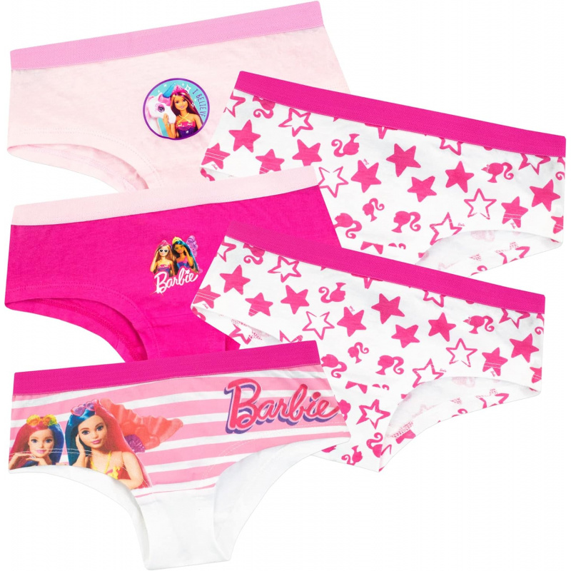 Double55 Selangor 4pcs/set-High Quality Cotton Barbie Girl Design Cotton  Kids Underwear/Panties for Girls, Seluar Dalam Kanak Kanak