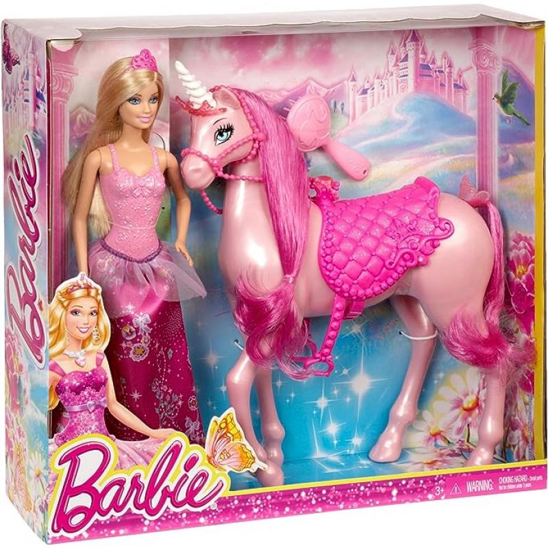 Barbie® Fairytale Doll and Unicorn - BJP46 BarbiePedia