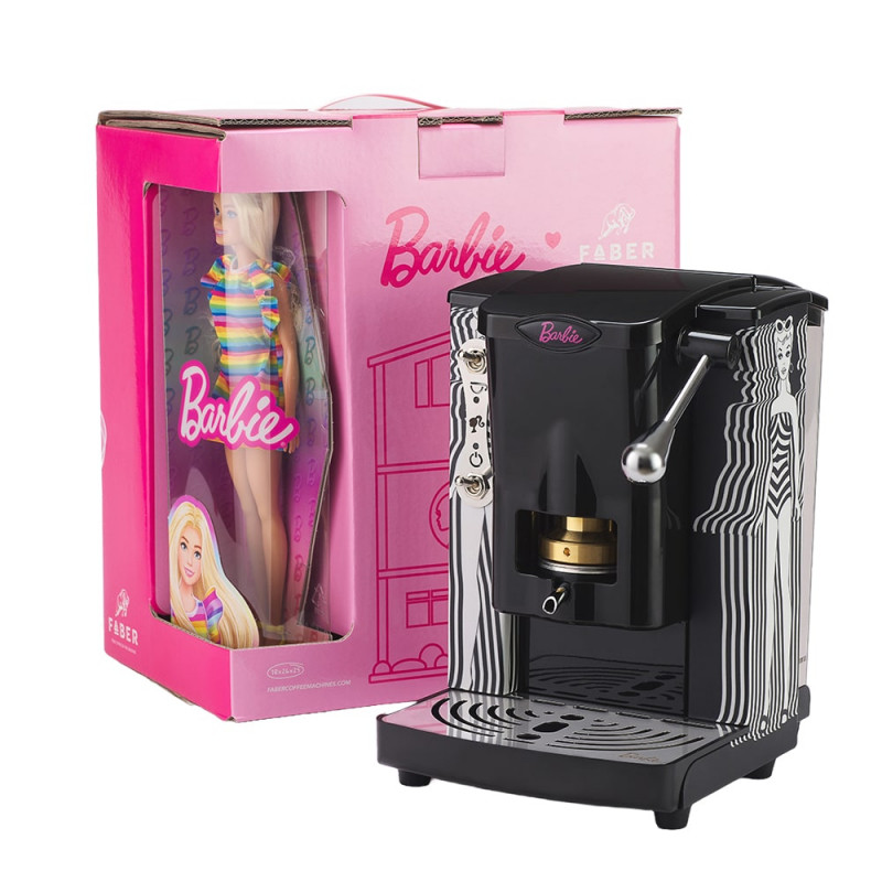 FABER BRB02 Macchina da caffe Piccola Slot Barbie Edition Logo Pattern