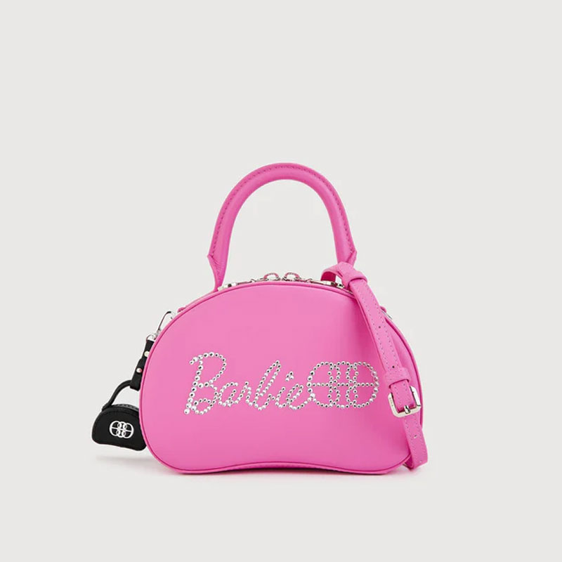 DUDOR KİDS Girl's Fuchsia Pink Velvet Barbie Tracksuit and Barbie Bag -  Trendyol