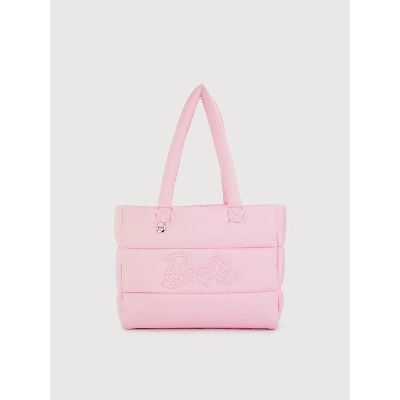 X Barbie Medium Folded Shopping Bag Pink | The Webster