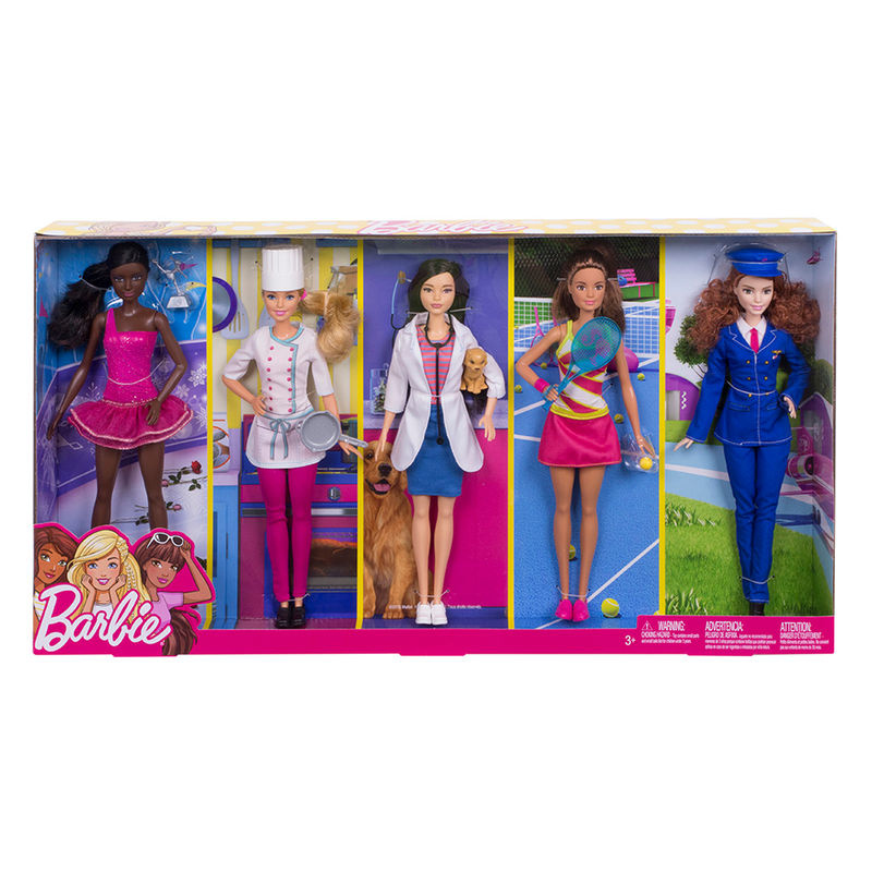 Barbie Career Fashion 5 Dolls Set - FJP88 BarbiePedia
