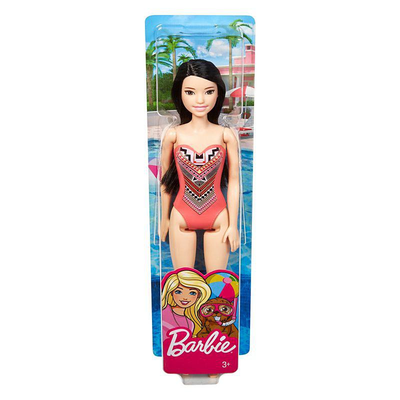 Barbie® Doll - Brunette, Wearing Swimsuit - GHW38 BarbiePedia