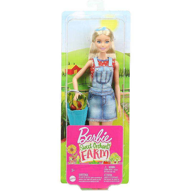 Barbie® Sweet Orchard Farm™ Doll, Blonde, with Blue Bucket - GJB60