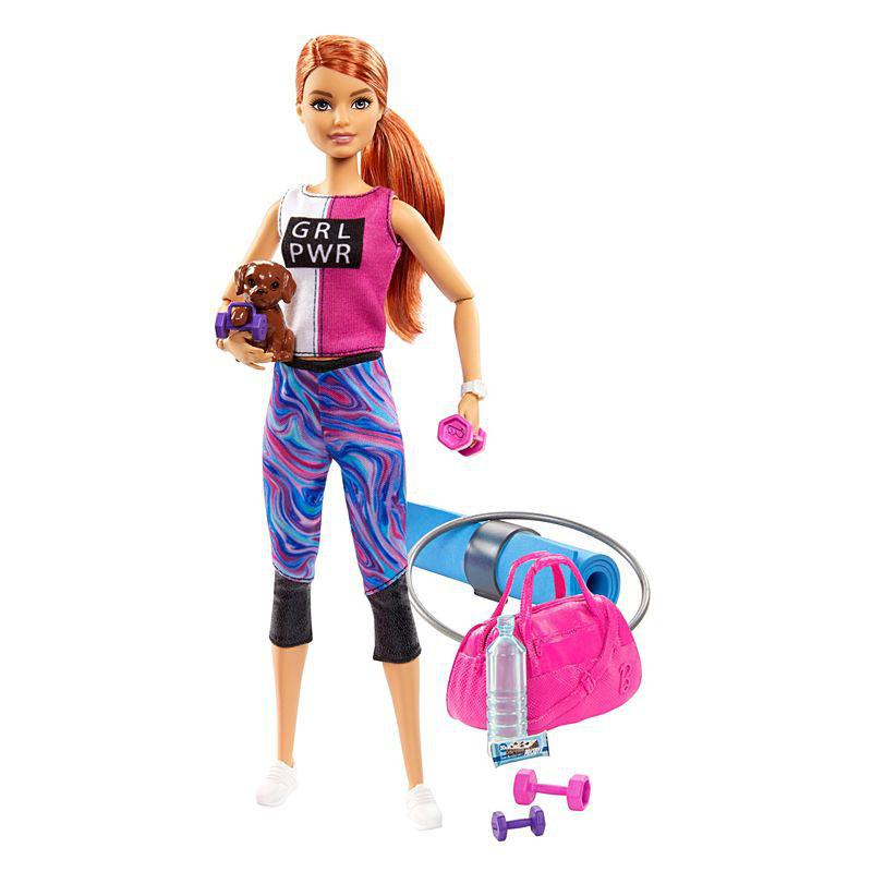 Barbie Doll with Surfboard and Puppy, Poseable Brunette Barbie Beach Doll 