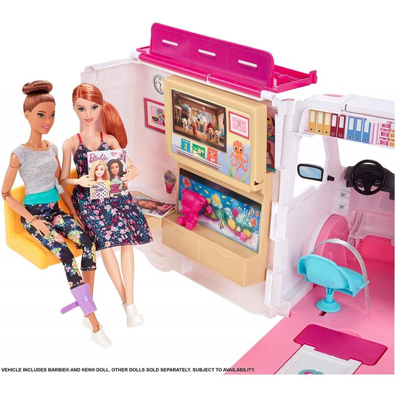 Barbie care clinic online vehicle playset