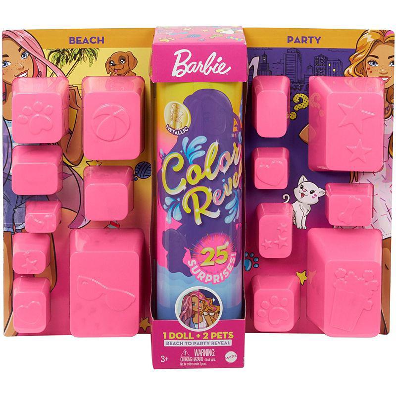 Barbie® Day-to-Night Color Reveal™ Doll with 25 Surprises & Beach-to ...