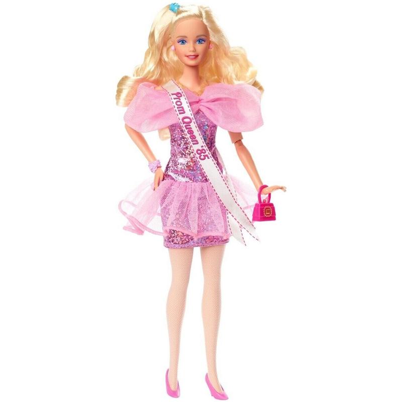 Barbie Doll, Curly Blonde Hair, 80s-Inspired Prom Night, Barbie Rewind Series, Prom Queen