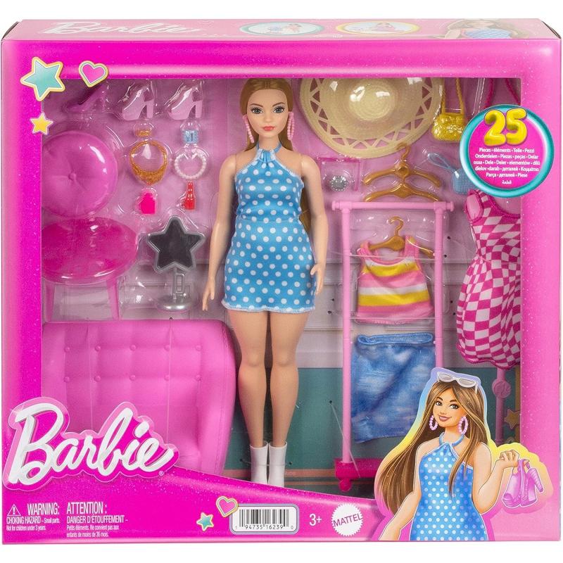 Barbie Fashion Beauty Stylist and Wardrobe Playset HPL78