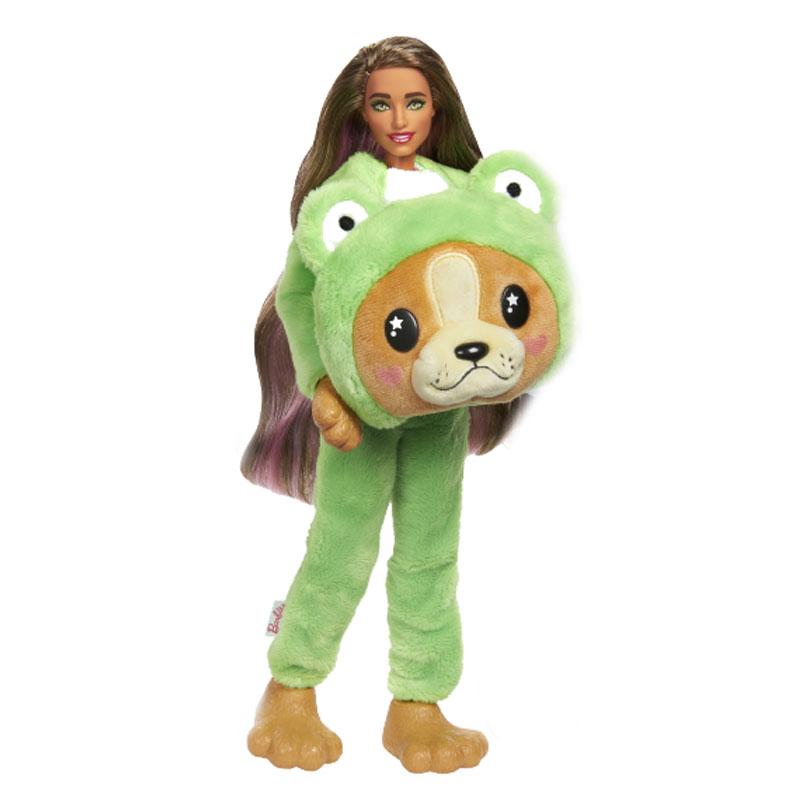 Barbie Cutie Reveal series 6 doll puppy in a plush green frog costume -  HRK24 BarbiePedia