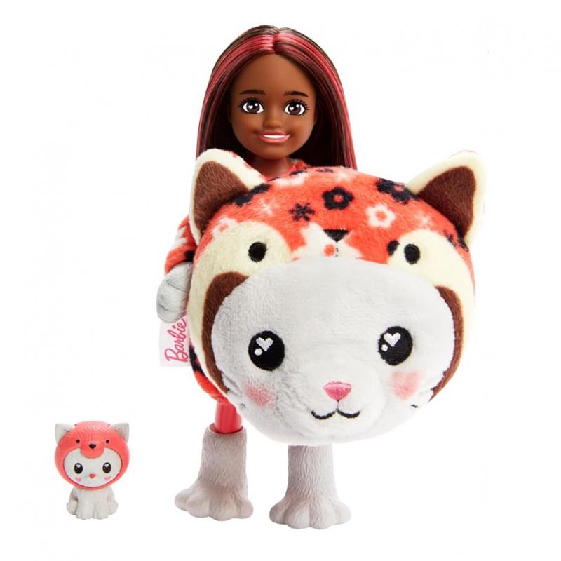 Barbie Cutie Reveal Chelsea Doll & Accessories, Animal Plush Costume & 6  Surprises Including Color Change, Kitten as Red Panda - HRK28 BarbiePedia