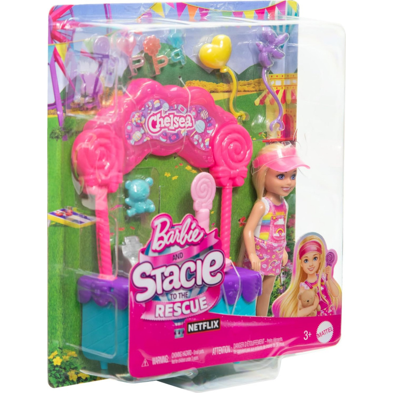 Barbie Chelsea Doll & Lollipop Stand, 10-Piece Toy Playset With Accessories  - HRM07 BarbiePedia